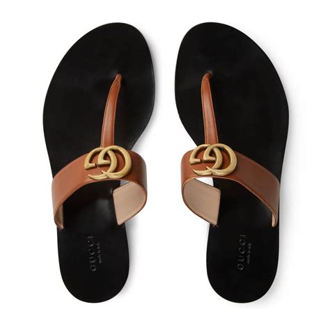 gucci leather thong sandals with double g|beautiful gucci thong sandals.